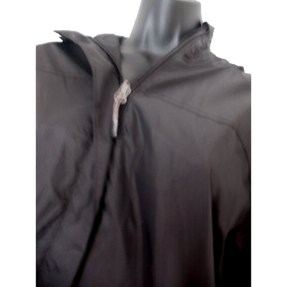Swiss Alps Women’s Size L Waterproof Rain Jacket Wind Breaker Black Ck Measures - Picture 11 of 12